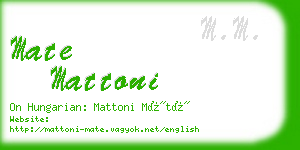 mate mattoni business card